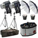 Norman D12 Pack, 2- IL2500 Head/Reflector, Stands, Umbrellas, Case Kit