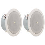 Atlas FAP42TC-UL2043 - Low Depth 4" 70V Ceiling and Wall Mount Speaker (Pair)