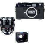 Zeiss Ikon Rangefinder Film Camera, 25mm f/2.8 Biogon T* ZM Lens, 25mm ZI Viewfinder Bundle (Black)