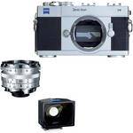 Zeiss Ikon SW Super Wide Film Camera, 21mm f/4.5 C Biogon T*ZM Lens  w/ Viewfinder Bundle (Silver)