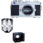 Zeiss Ikon SW Super Wide Film Camera, 25mm f/2.8 Biogon T* ZM Lens  w/ Viewfinder Bundle (Silver)