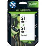 HP / Hewlett-Packard 21 Twinpack Black Inkjet Print Cartridges 