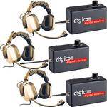 Eartec Digicom Digital Wireless Intercom with Max Dual Ear Headsets