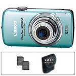 Canon PowerShot SD980 IS Digital Camera with Basic Accessory Kit (Blue) 