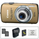 Canon PowerShot SD980 IS Digital Camera  With Deluxe Accessory Kit (Gold) 