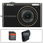 Nikon CoolPix S640 Digital Camera (Black) with Basic Accessory Kit
