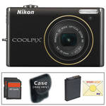 Nikon CoolPix S640 Digital Camera (Black) with Deluxe Accessory Kit