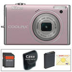 Nikon CoolPix S640 Digital Camera (Pink) with Deluxe Accessory Kit