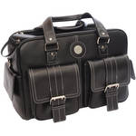 Jill-E Designs Medium Camera Bag (Black with Bone Piping Trim) 