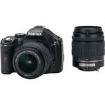 Pentax K-x Digital SLR with 18-55mm and 50-200mm Zoom Lenses (Black)
