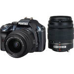 Pentax K-x Digital SLR with 18-55mm and 50-200mm Zoom Lenses (Navy)