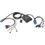Iogear 2-Port USB Cable KVM Switch with Audio and Mic
