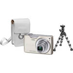 Casio Exilim EX-Z450 Digital Point & Shoot Camera Kit (Champagne/ Gold)