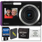 Samsung DualView TL225 Digital Camera with Deluxe Accessory Kit (Purple)