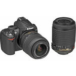 Nikon D3000 Digital SLR Camera with 18-55mm & 55-200mm VR Lenses