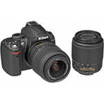Nikon D3000 Digital SLR Camera with 18-55mm VR & 55-200mm Lenses