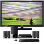 Sony KDL-46Z5100 46" LCD TV with Blue-ray Player & Home Theater System Kit