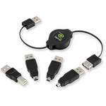 Emerge Technologies RETRACTABLE USB 2.0 CABLE w/4 ADAPTER