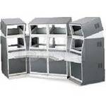 Winsted 4-Bay Corner Console, 58" (H), Model K8538 (Gray)