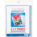 ClearFile Archival-Plus Print Page, Holds Four 5x7" Prints - 100 Pack