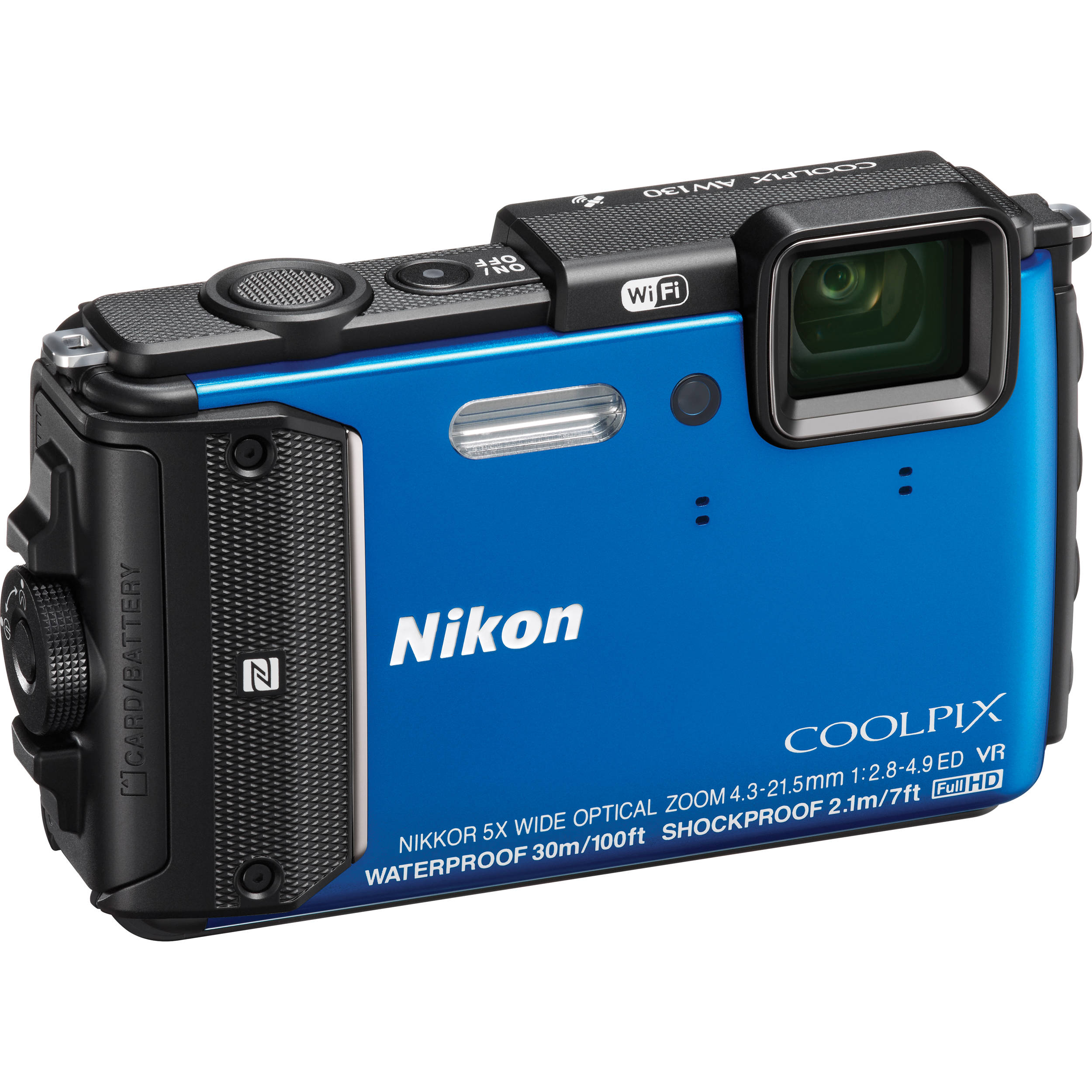 Nikon COOLPIX AW130 Waterproof Digital Camera (Blue) 26492 B&H