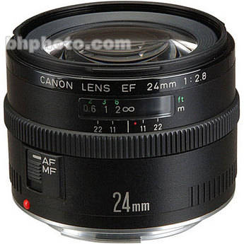 Canon Wide Angle EF 24mm f/2.8 Autofocus Lens