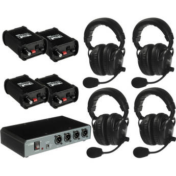 Porta-Com COM-40FC - Sistema de Intercomunica��o de 4 Headsets