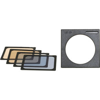 LEE Filters Conjunto de Filtros de Poli�ster Fine Color Temperature (Fine CT) (81A, 81D, 82A e 82C) com Suporte de Gel de Encaixe