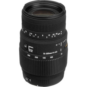 Sigma Lente Zoom Telefoto 70-300mm f/4-5.6 DL Macro Super II Autofoco para Canon EOS