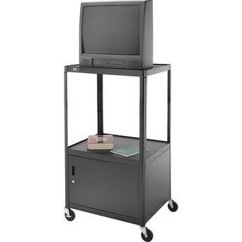 Advance A-V Cart, Cabinet- Black 25x30x34-54"