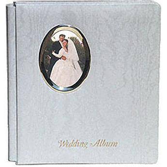 Pioneer Photo Albums Oval Framed Wedding Album (White Moire Cover)