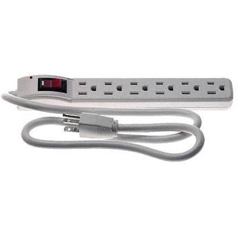 General Brand Filtro de Linha  - Pl�stico - 6 Outlets 