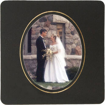 Albums-X MS502BG  Milano Mat 5x7" - Oval  (Black/Gold)