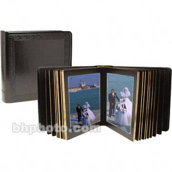 Albums-X Library Bound Embossed Photo/Wedding Album Cover - for Up To 15 Pages 5x7" (Black/Gold)