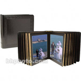Albums-X Library Bound Embossed Photo/Wedding Album Cover - for Up To 18 Pages 5x7" (Black/Gold)