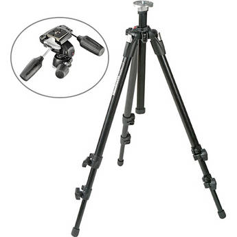 Manfrotto by Bogen Imaging 190XDB Tripod Legs (Black) with 804RC2 3-Way Head