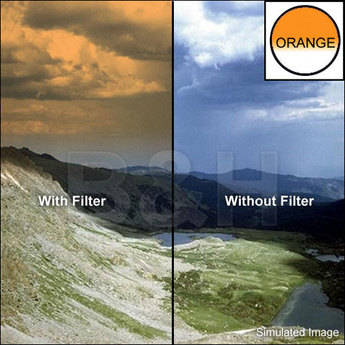 Hoya 67mm Half-Color Orange Glass Filter