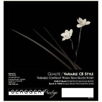 Bergger VC-CB Warm Tone Black & White Variable Contrast Fiber Base Double Weight Paper -8x10" (Semi-Gloss) (25 Sheets)