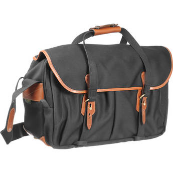 Billingham Bolsa 555 de Ombro - Preto com Acabamento em Marrom-Claro