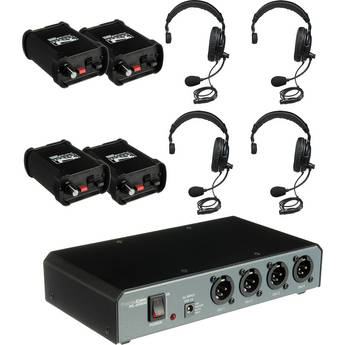 Porta-Com COM40FCS - Sistema de Intercomunica��o de 4 Headsets com Fone de Um Lado