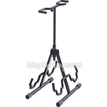 QuikLok 19.7-32"H Adjustable-Height Universal Double Guitar Stand