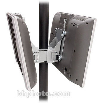Chief FDP-4100S Dual Small Flat Panel Display Pole Mount (Silver)