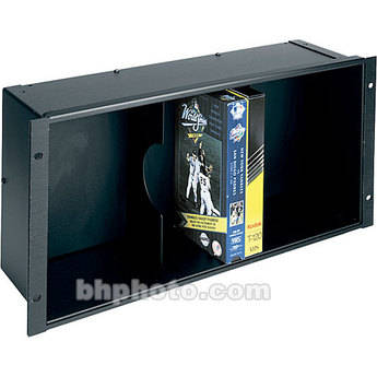 Middle-Atlantic 14 VHS Front Load Holder (Black Brush)