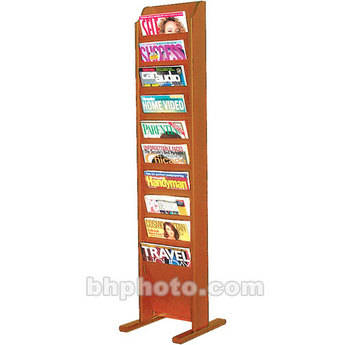 H. Wilson WML10FO  10-Pocket Literature Display (Floor Model) - 10.5 x 49 x 12"   (Oak)