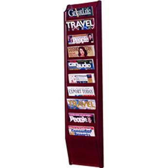 H. Wilson WML10M  10-Pocket Literature Display (Wall Model) - 10.5 x 49 x 3.75"  (Mahogany)