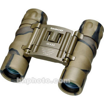 Tasco 10x25 Essentials Binocular (Camouflage, Clamshell Packaging)