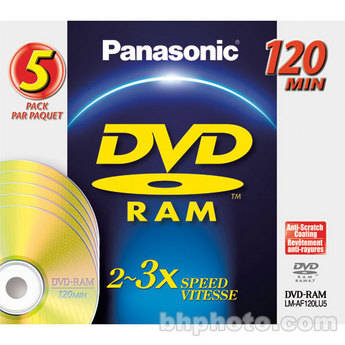Panasonic LMAF120LU5 DVD-RAM Disc (Pack of 5)
