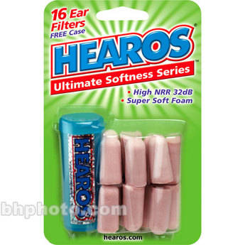 Hearos Foam Ear Plugs - 32 dB of Noise Reduction - 8  Pairs with Case