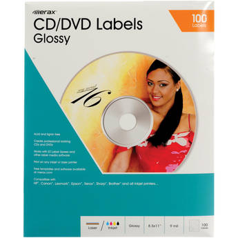 Merit-Line Glossy CD.DVD Labels (Pack of 50)