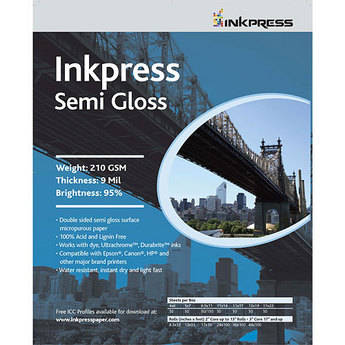 Inkpress Print Plus Semi Gloss (2-Sided) - 8.3" x 33' - Roll